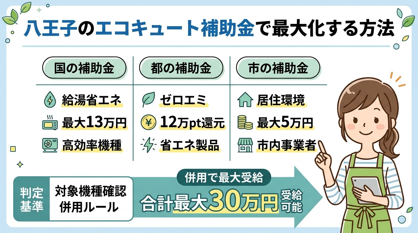 八王子のエコキュート補助金で最大化する方法