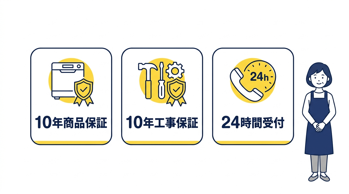 安心が続く！きゅっとの保証における3つの特徴