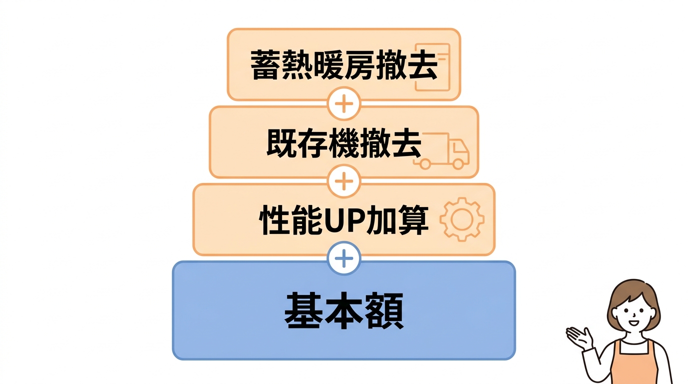 給湯省エネ事業の補助金額と加算要件