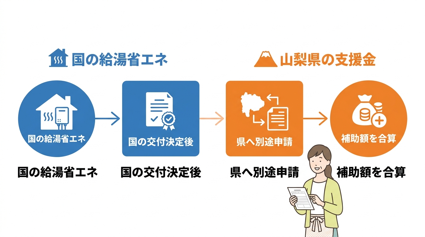 国と山梨県の補助金を併用する条件