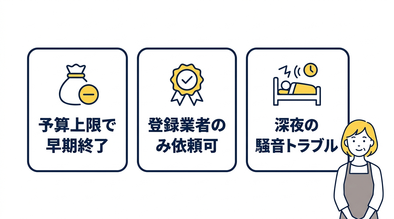 設置前に確認すべき注意点・デメリット3つ