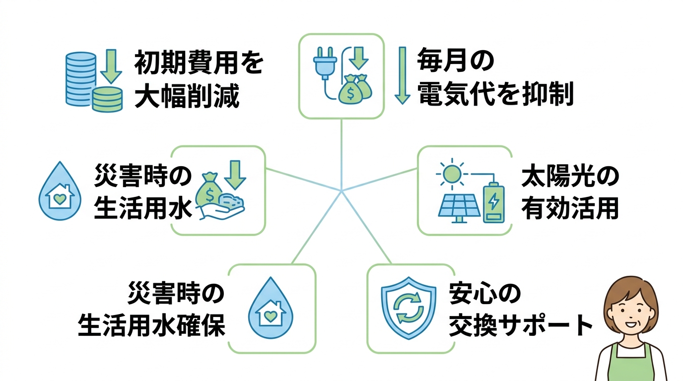 エコキュートを補助金で導入するメリット5つ