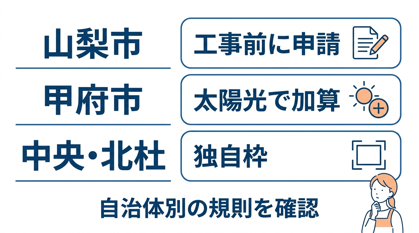 山梨市や甲府市独自の補助金と注意点