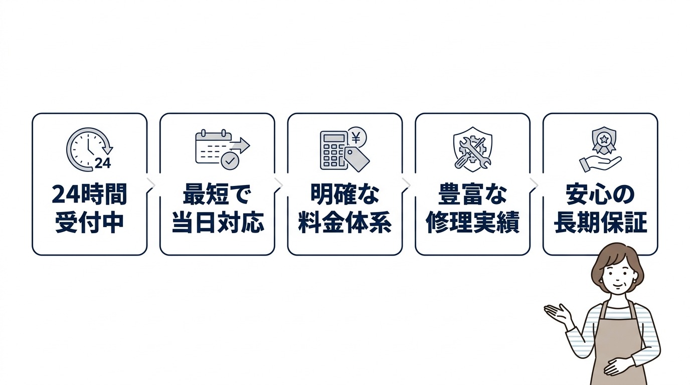 専門業者へ修理を依頼するメリット