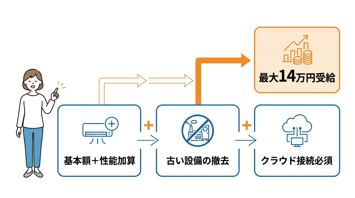 補助金で最大14万円お得になる条件