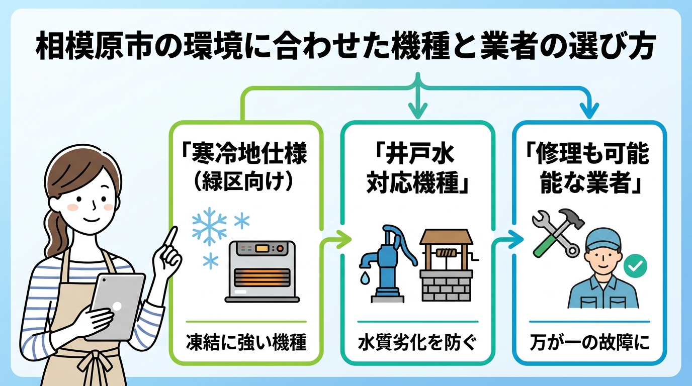 相模原市の環境に合わせた機種と業者の選び方