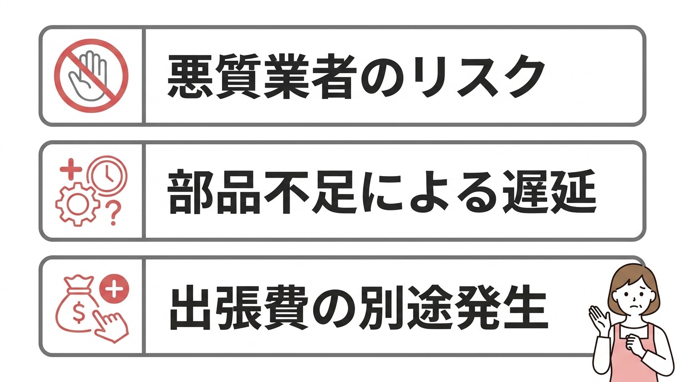 専門業者へ修理を依頼するデメリット