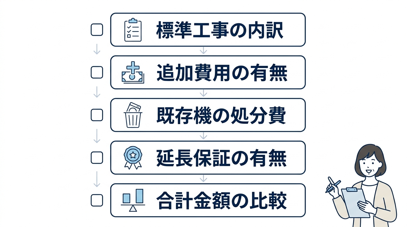 工事費込みで安く済ませる見積もりの見方