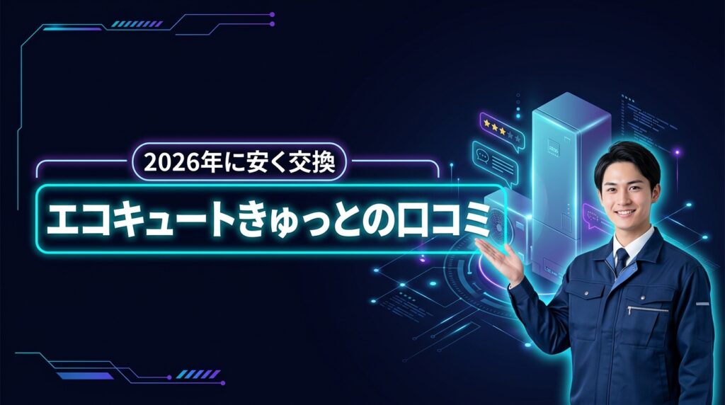 エコキュートきゅっとの口コミは怪しい？2026年に安く交換したい人の評判