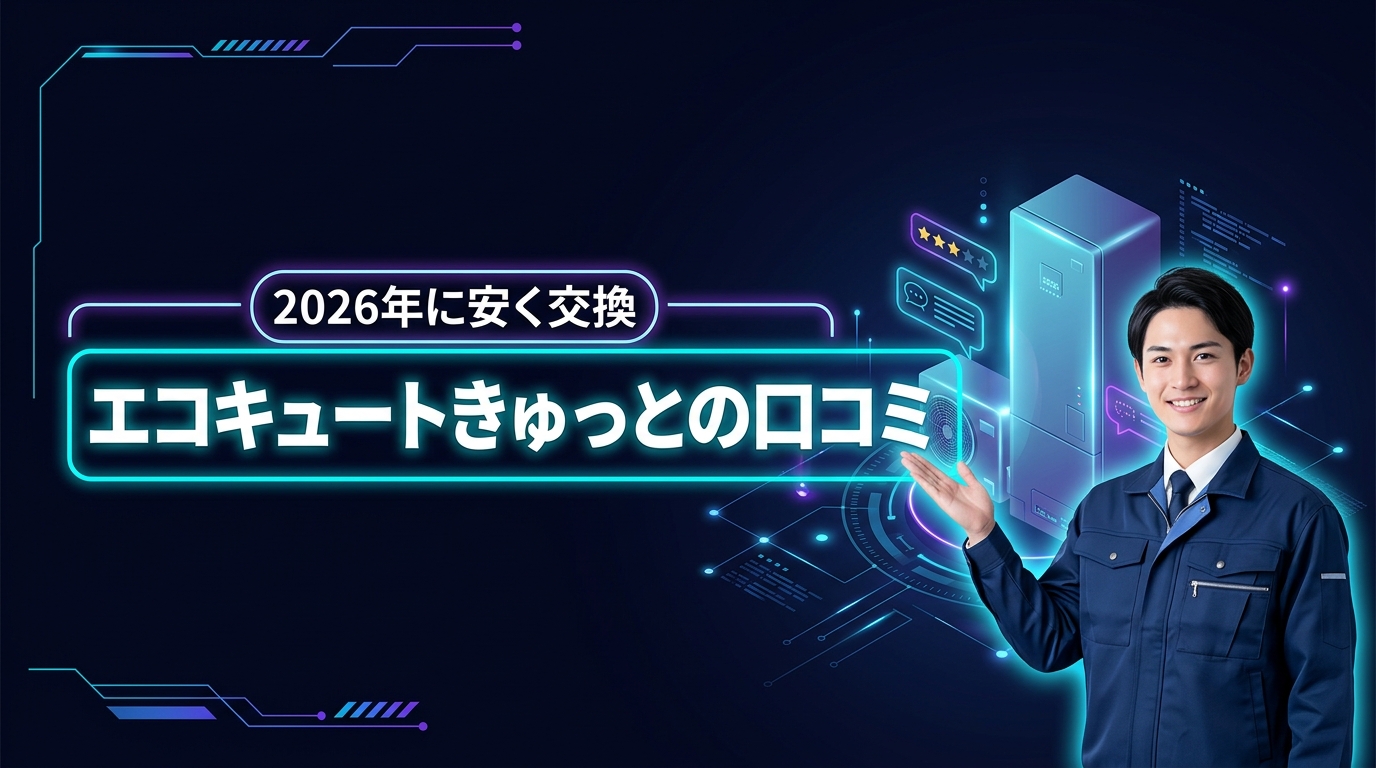 エコキュートきゅっとの口コミは怪しい？2026年に安く交換したい人の評判