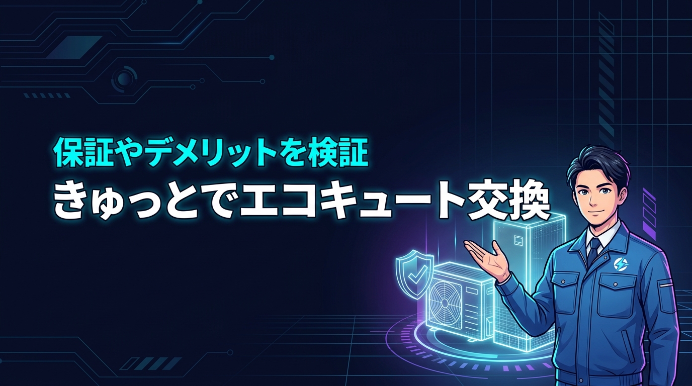 きゅっとでエコキュートを交換して大丈夫？気になる保証期間やデメリットを検証