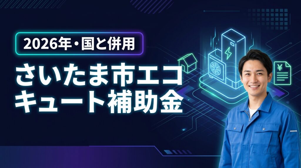 【2026年】さいたま市のエコキュート補助金は国と併用がお得！きゅっとが代行