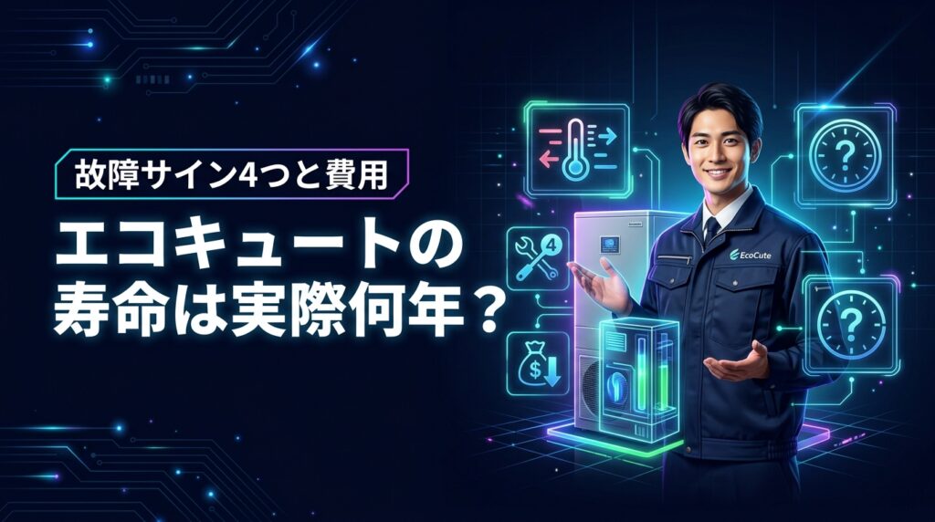 エコキュートの寿命は実際何年？4つの故障サインと交換費用を安く抑えるコツ