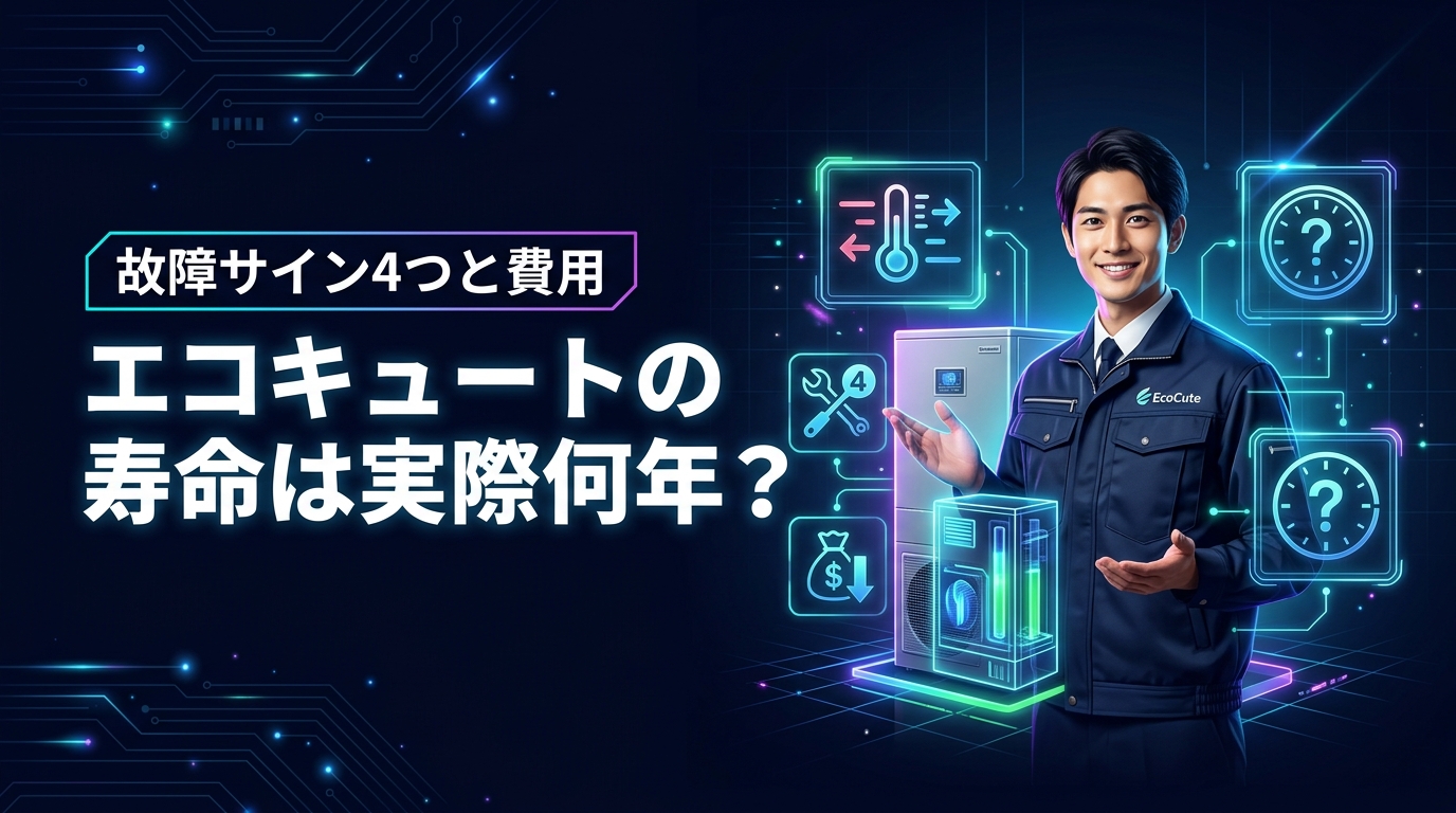 エコキュートの寿命は実際何年？4つの故障サインと交換費用を安く抑えるコツ