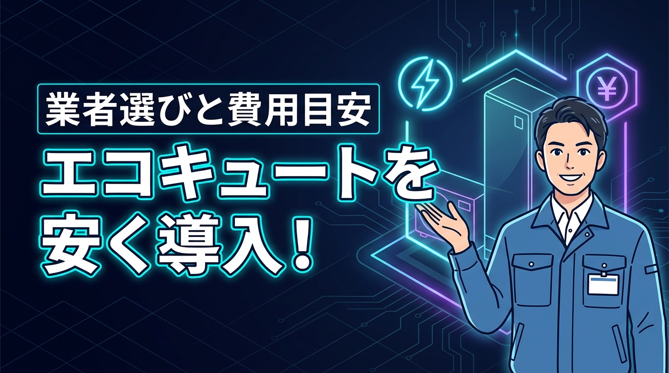 給湯 器交換でエコキュートを安く導入したい！損をしない業者選びと費用目安