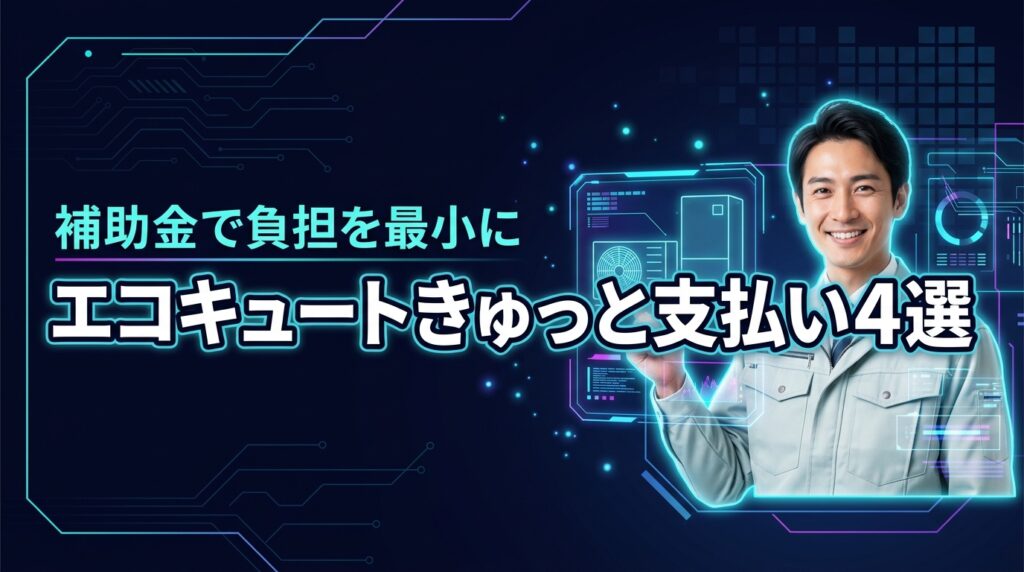 エコキュート「きゅっと」の支払い方法4選！補助金活用で負担を最小限に