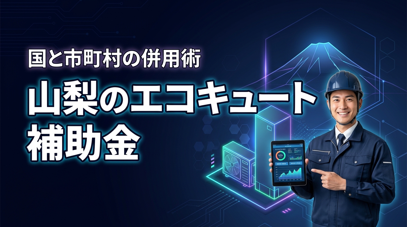 山梨のエコキュート補助金はいくら？国と市町村の制度を併用するコツを紹介