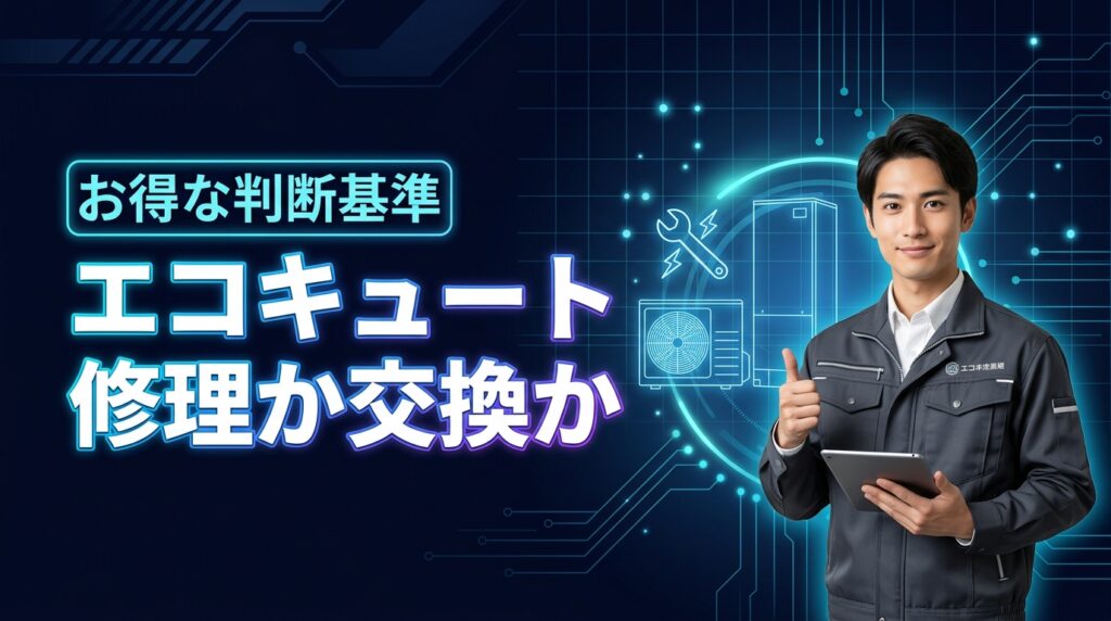 【エコキュートの修理と交換どっちがお得？】損をしない判断基準をプロが解説