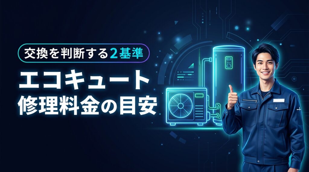エコキュートの修理料金はいくら？相場別の目安と交換を判断する2つの基準