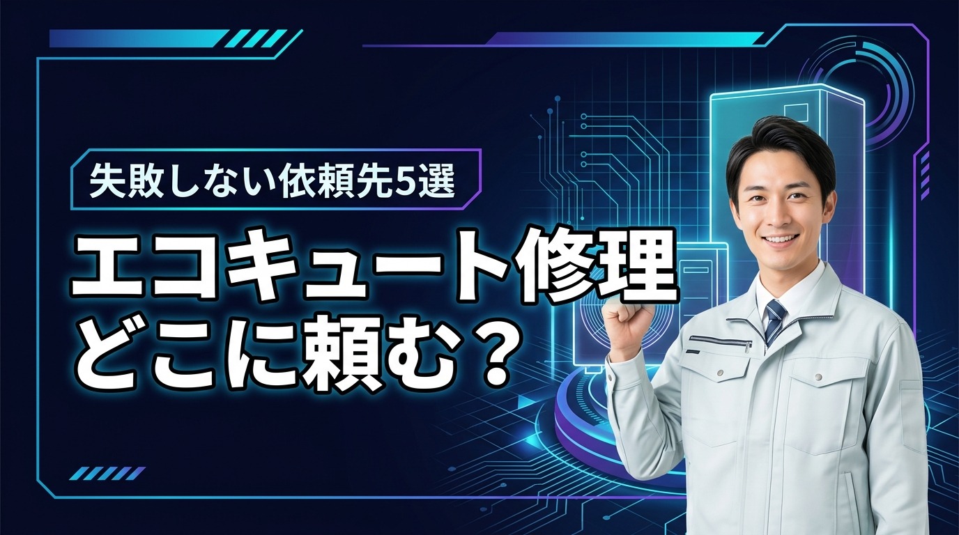 エコキュートの修理はどこに頼むべき？おすすめの依頼先5選と失敗しない判断基準