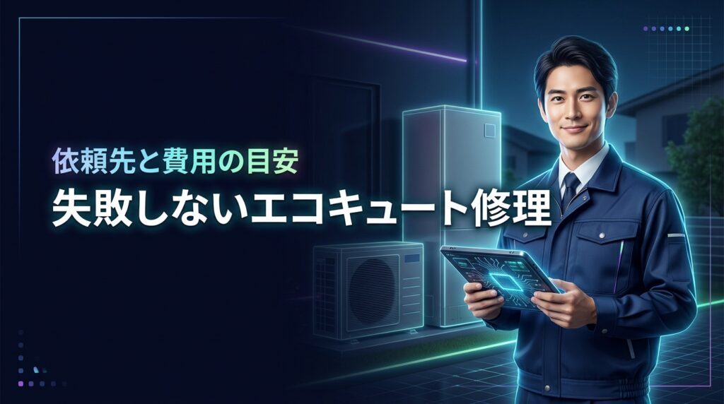 【失敗しない】エコキュート修理の依頼先はどこ？費用相場や交換の判断基準