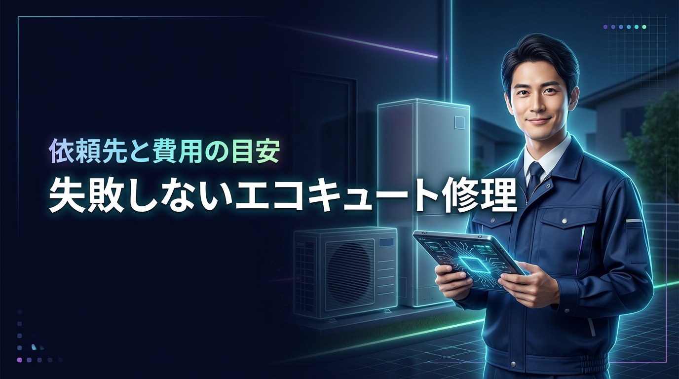 【失敗しない】エコキュート修理の依頼先はどこ？費用相場や交換の判断基準