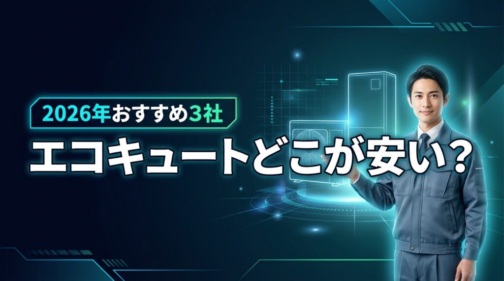 2026年最新｜エコキュートはどこが安い？おすすめ業者3選と安く買うコツ