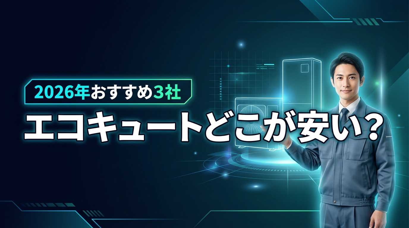 2026年最新｜エコキュートはどこが安い？おすすめ業者3選と安く買うコツ