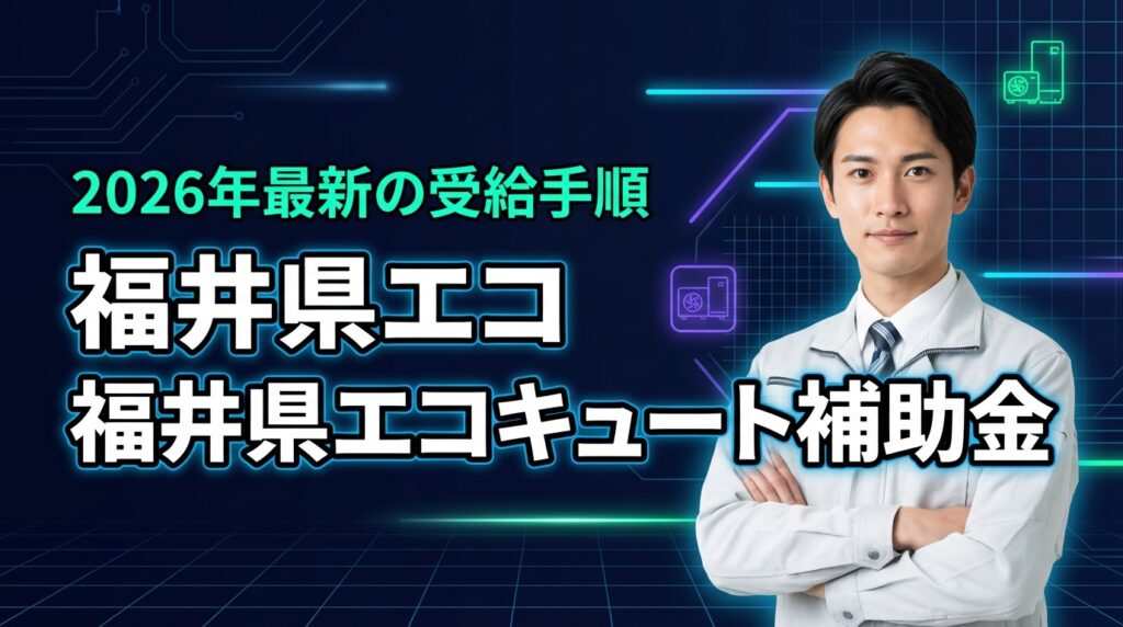 2026年最新｜福井県のエコキュート補助金を確実に受給する5つの手順