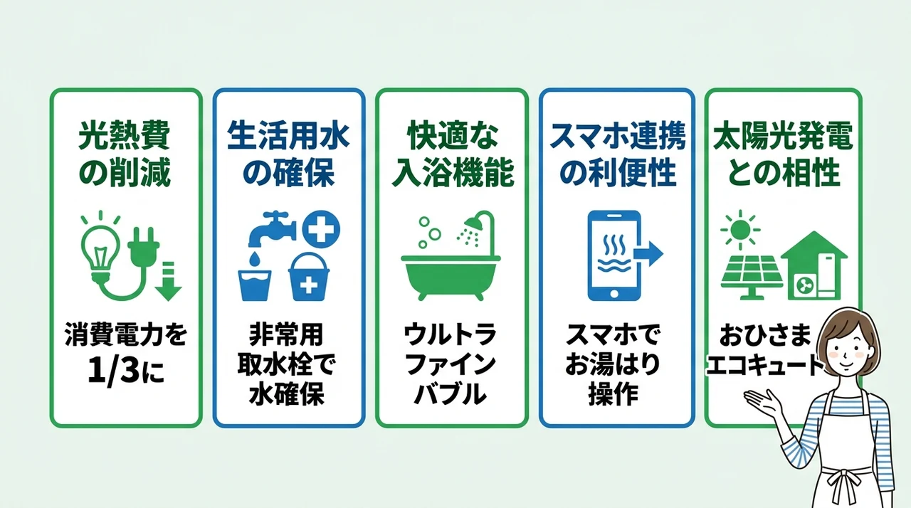 エコキュートを導入する5つのメリット