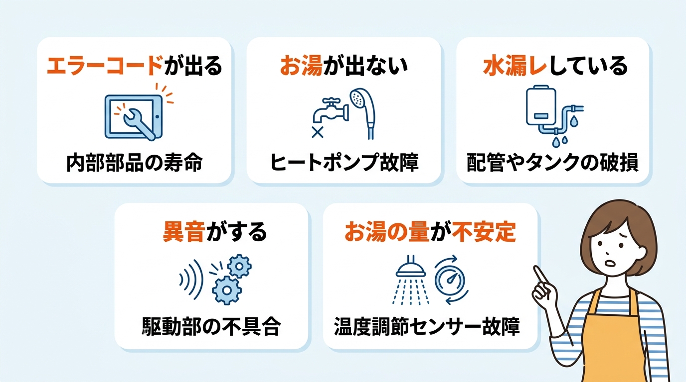藤沢市でエコキュートの故障・修理が必要なサイン