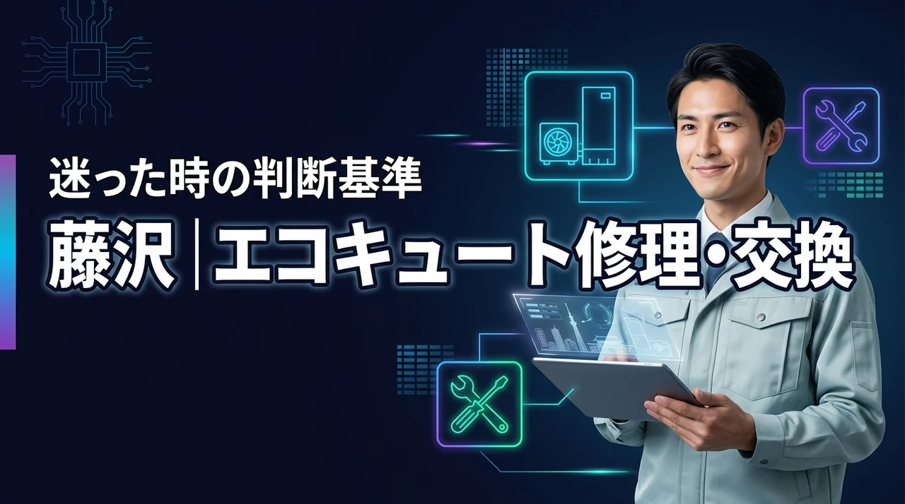 藤沢でエコキュートの故障にお悩みの方へ！修理か交換か迷った時の判断基準を公開