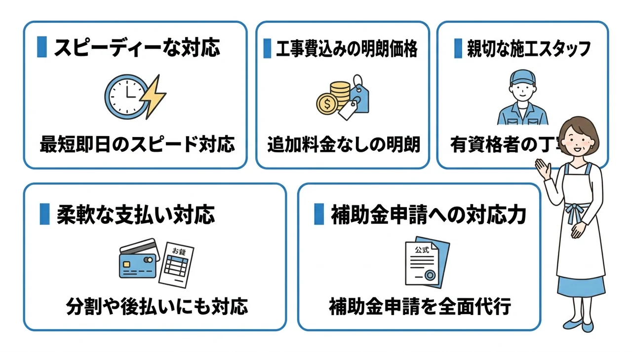 給湯器駆けつけ隊の良い評判・口コミ
