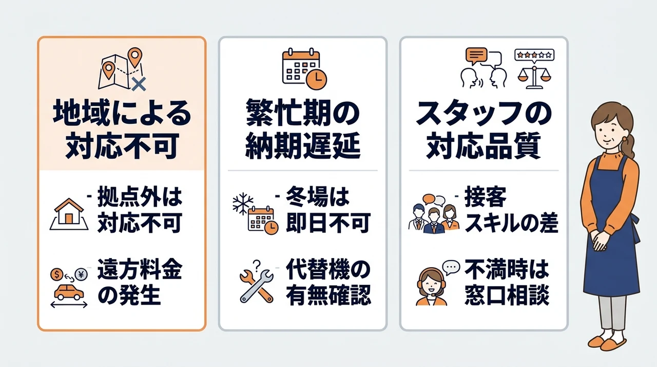 給湯器駆けつけ隊のデメリット