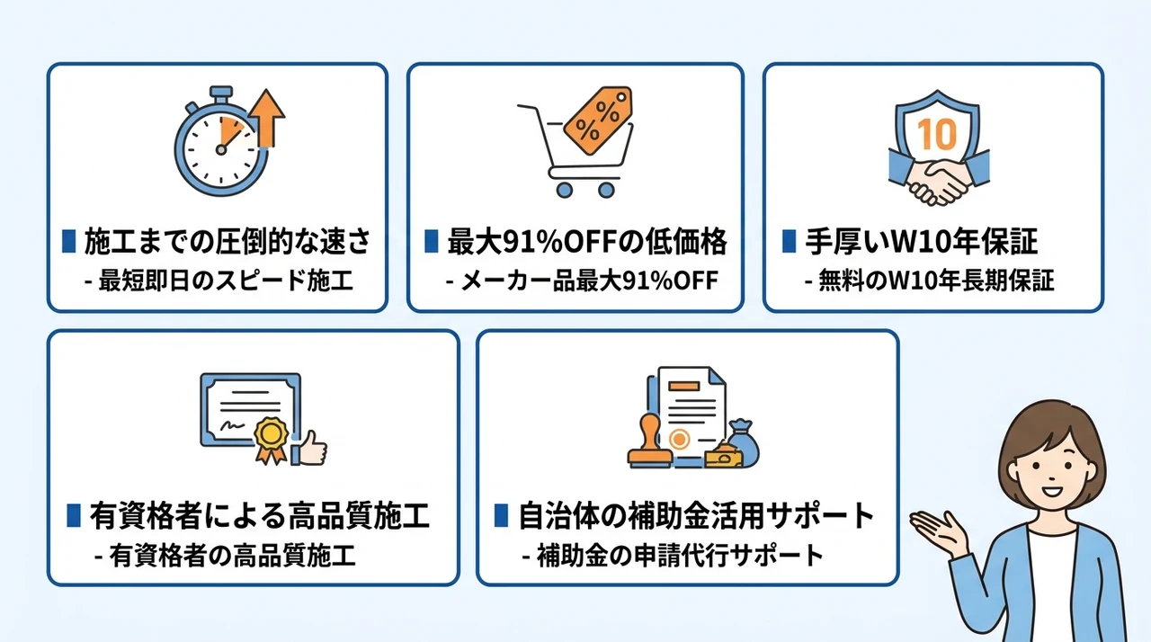 給湯器駆けつけ隊を利用するメリット