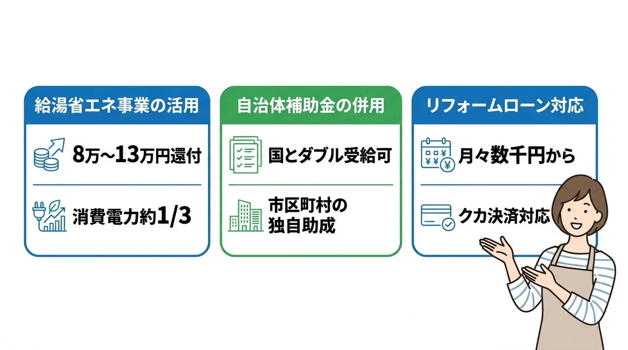 エコキュートの補助金と支払い方法