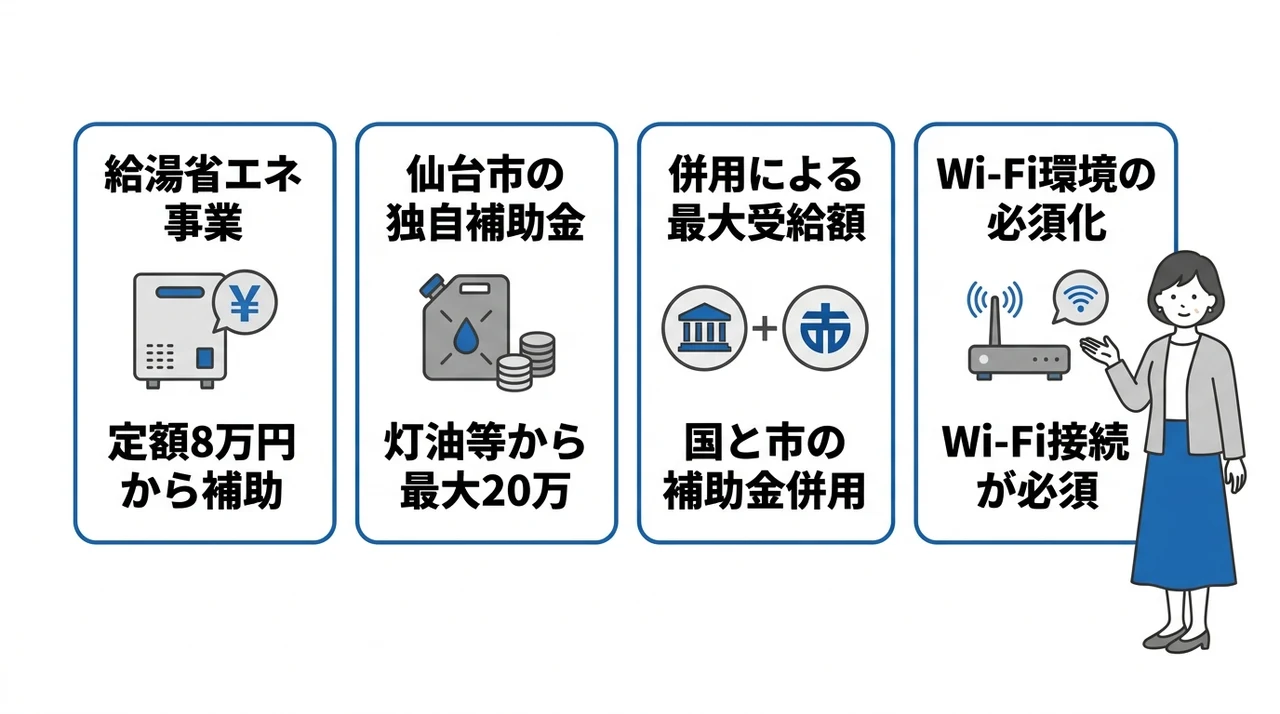 仙台市でエコキュート補助金を活用する全条件