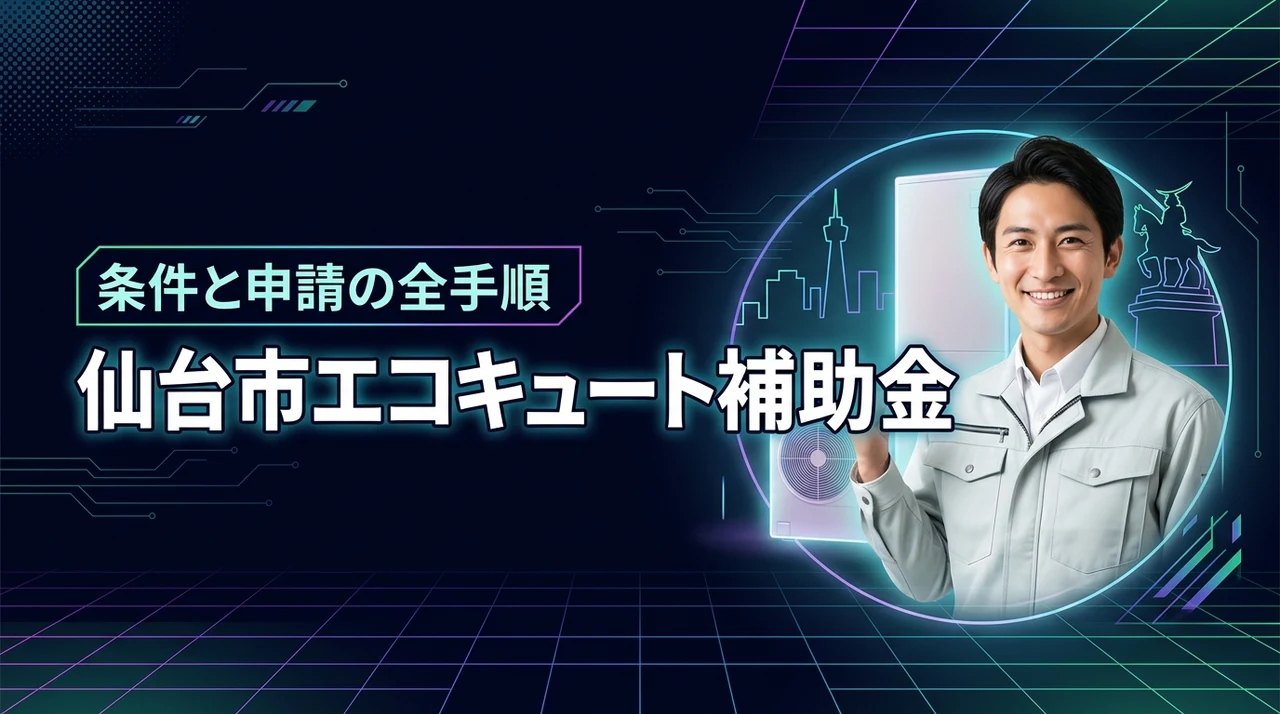 知らなきゃ損！仙台市でエコキュートの補助金をお得に受給する全条件と手順