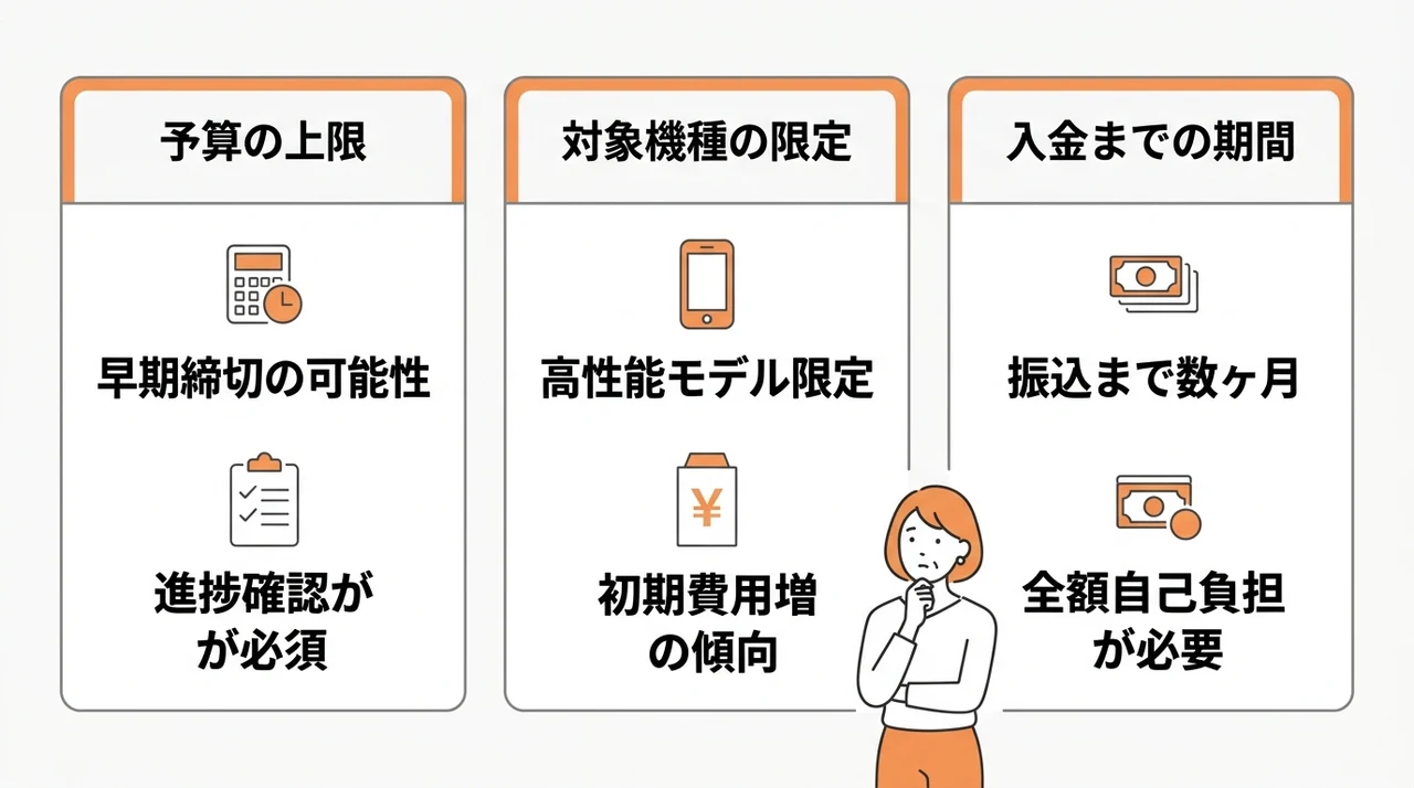 補助金利用におけるデメリット3つ