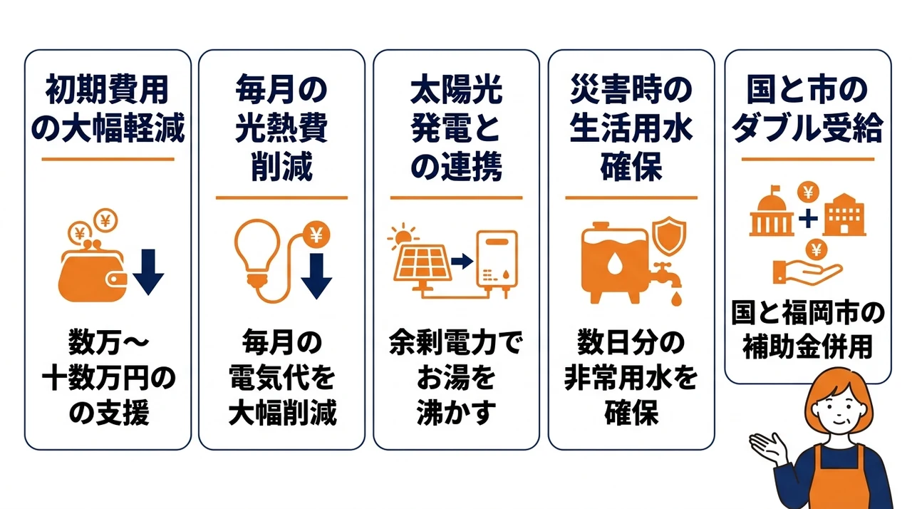 補助金でエコキュートを導入するメリット5つ