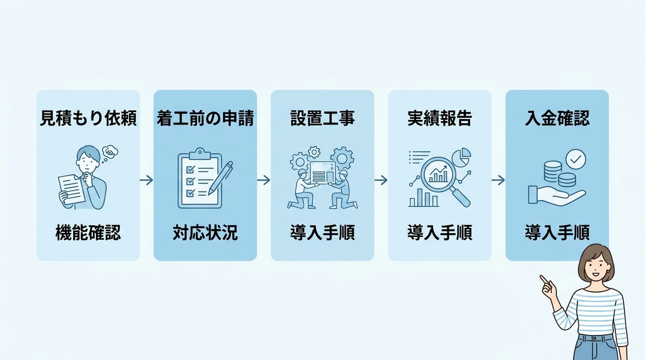 補助金を利用して交換する流れ