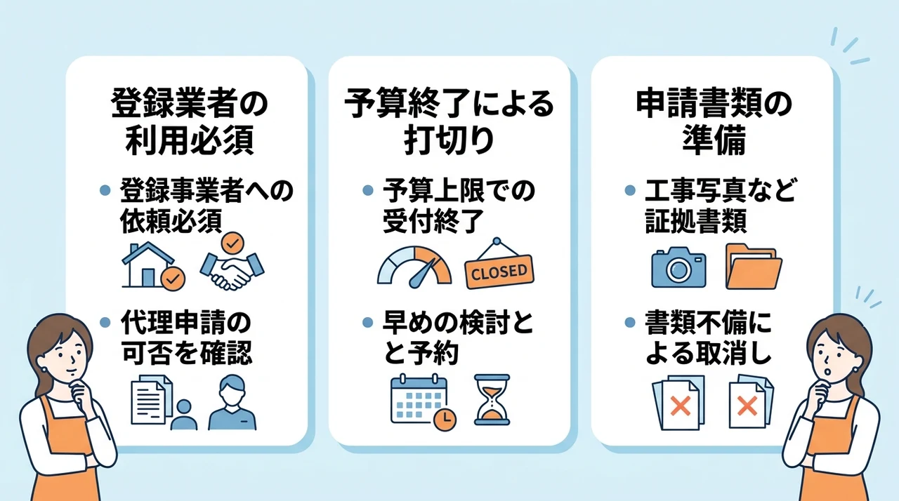 補助金申請のデメリットと注意点