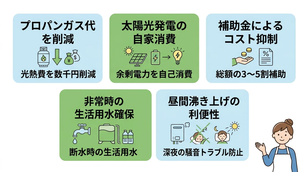 倉敷でエコキュートに交換する5つのメリット