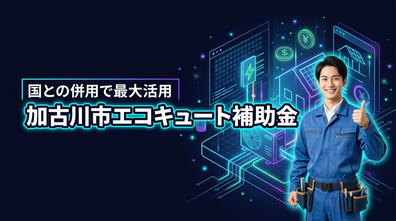 加古川市でエコキュートの補助金を最大活用！国との併用でいくらお得になる？