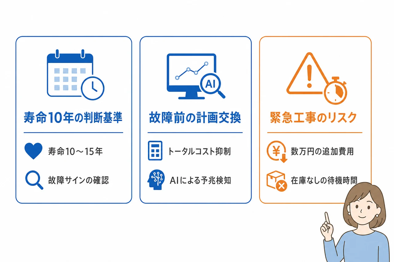 交換時期の目安と費用の関係