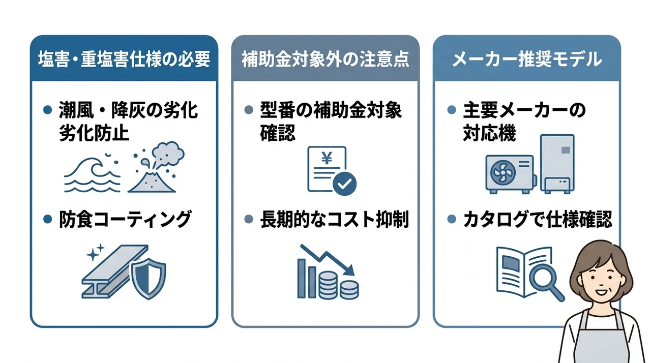 塩害・降灰対策に適したエコキュートの選び方