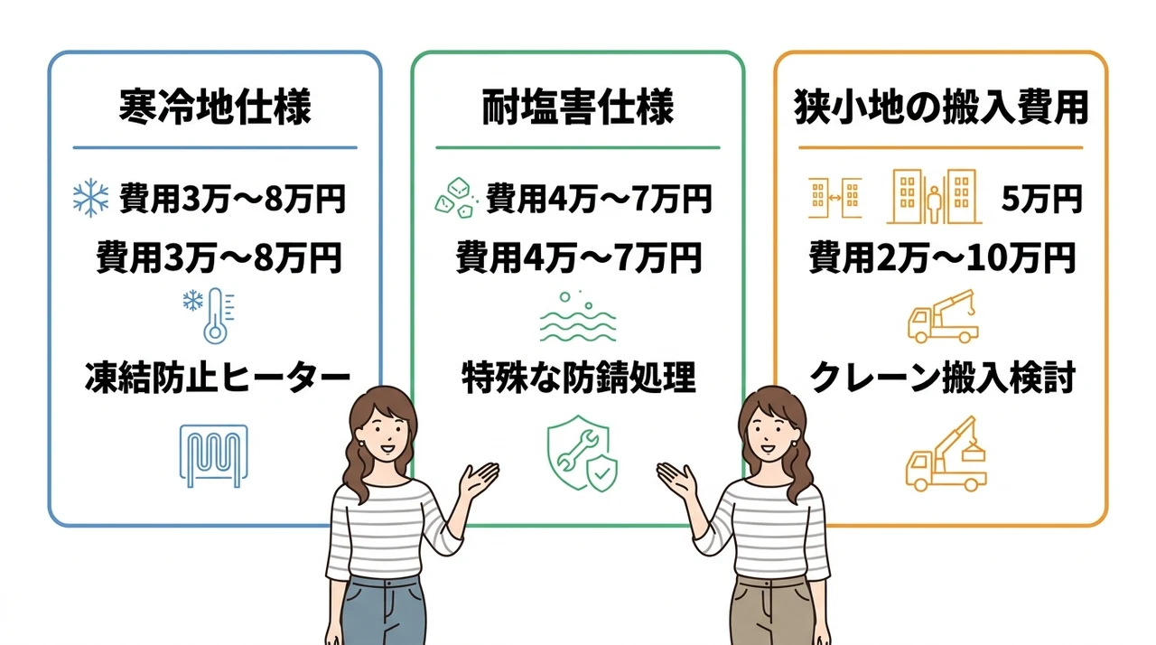 環境別に必要な追加費用と機種選び