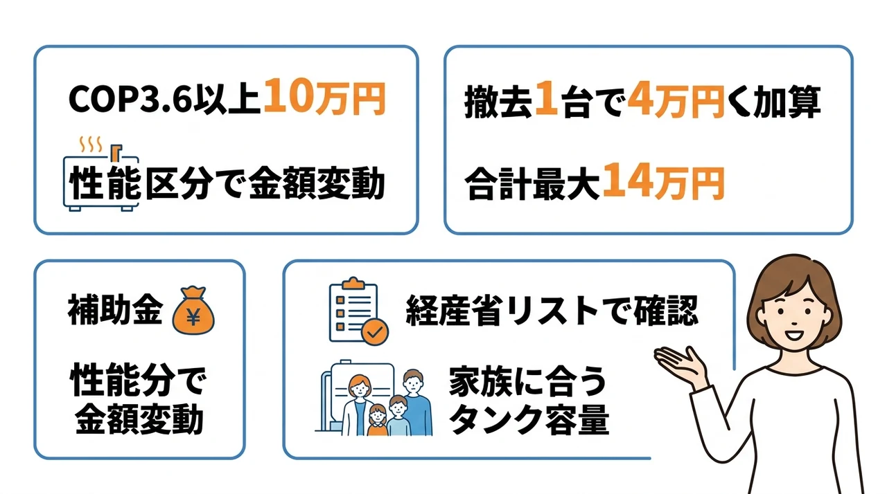 国の給湯省エネ事業で最大14万円の補助
