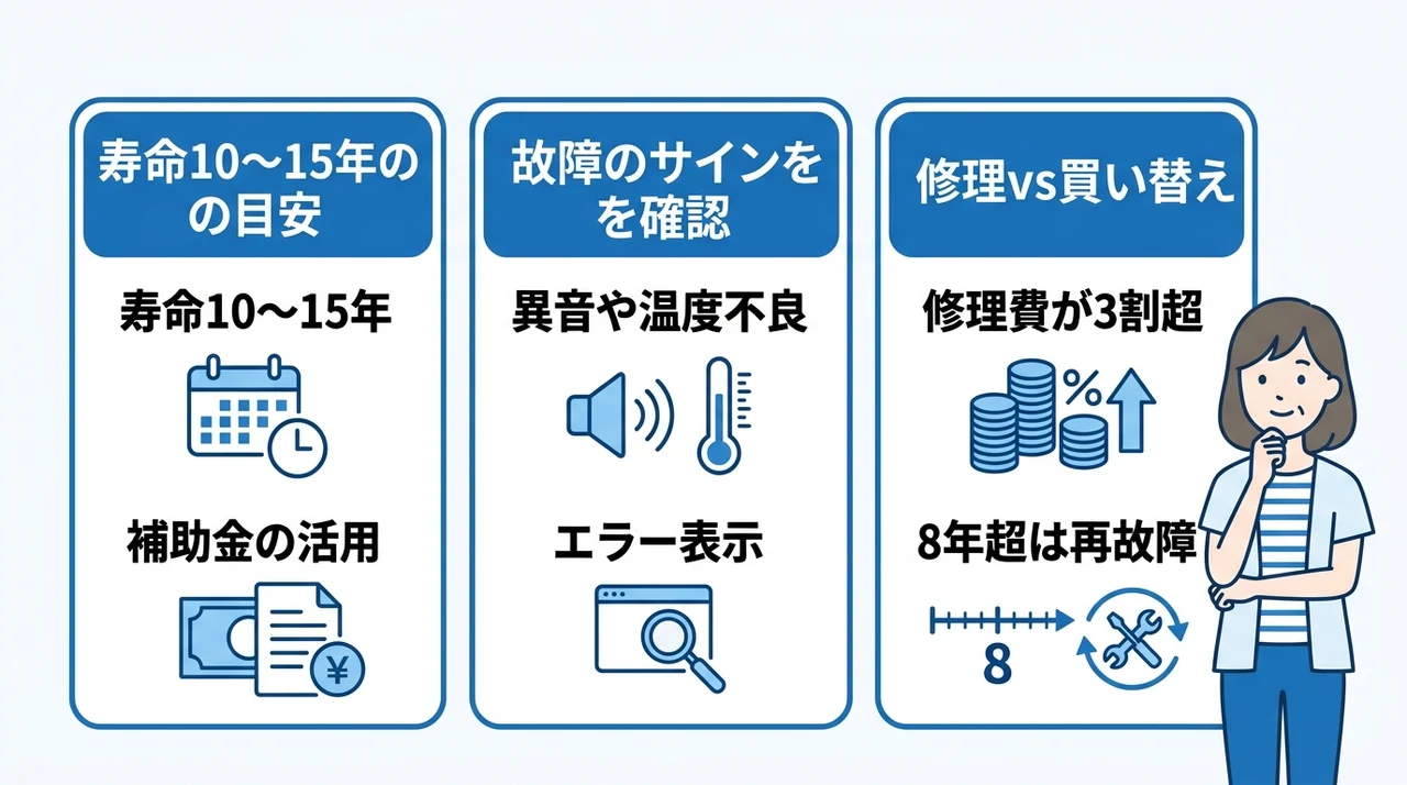 エコキュートの買い替え時期の見極め方