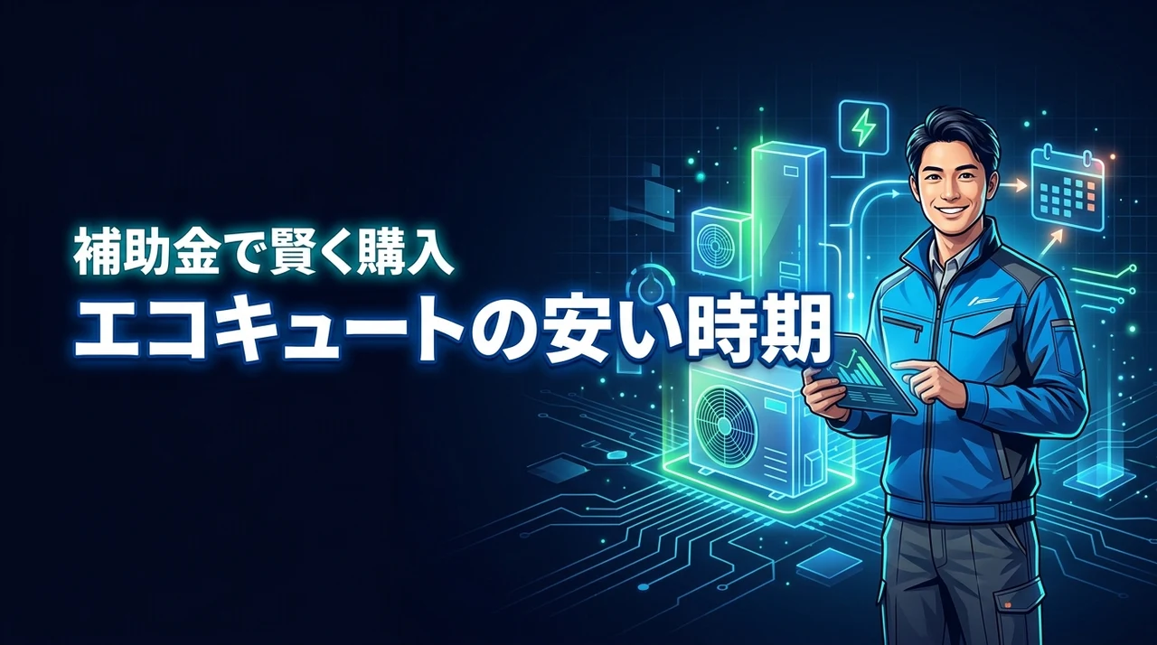 エコキュートの安い時期はここ！補助金も使って賢く購入